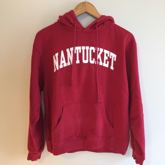 Vintage Nantucket Hoodie Sweatshirt Red - Picture 1 of 12